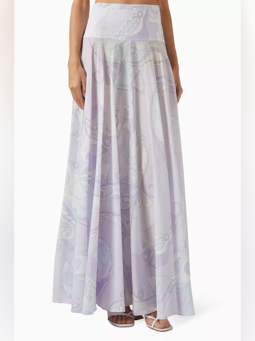 Pucci Orchidee-print Maxi Skirt in Cotton-muslin - Picture 2 of 11